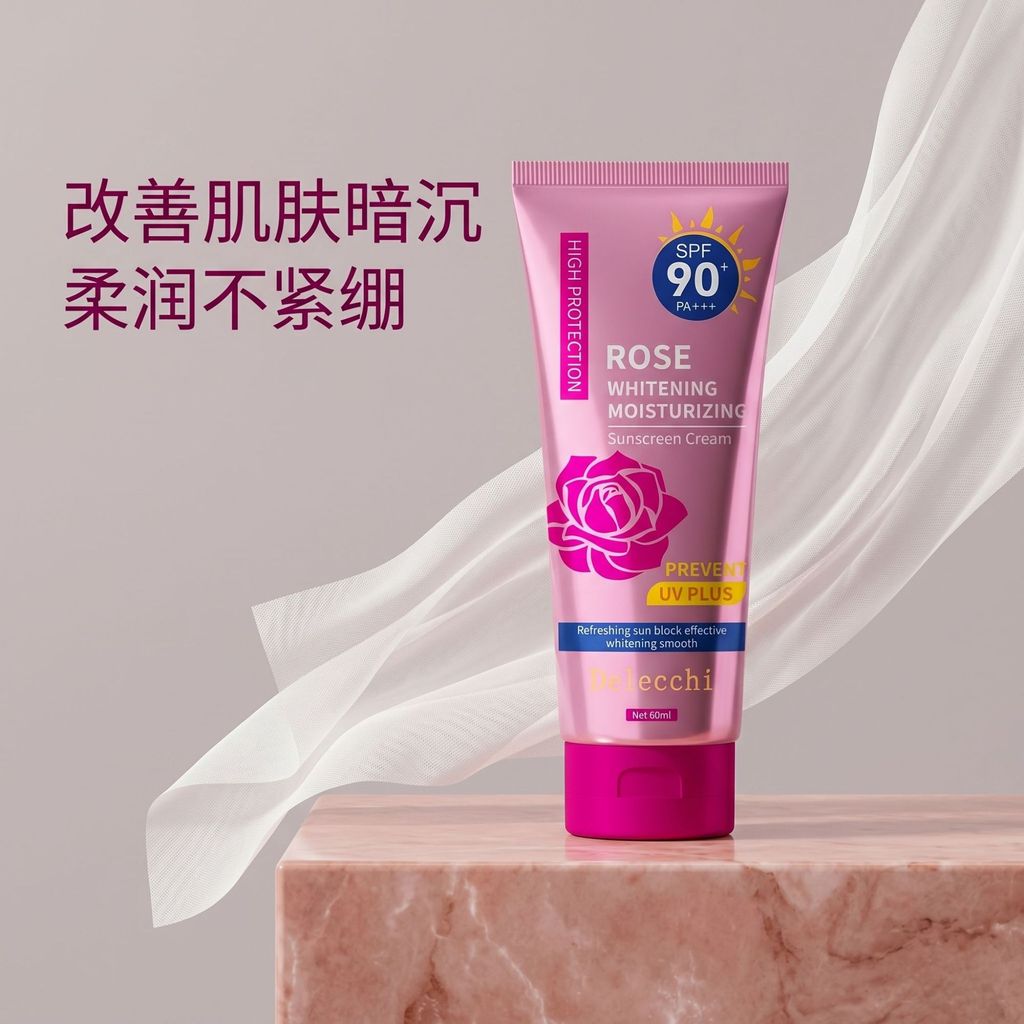 Delicchi Hot Product Kem chống nắng hoa hồng Kem chống nắng ngoài trời mùa hè [YHL]