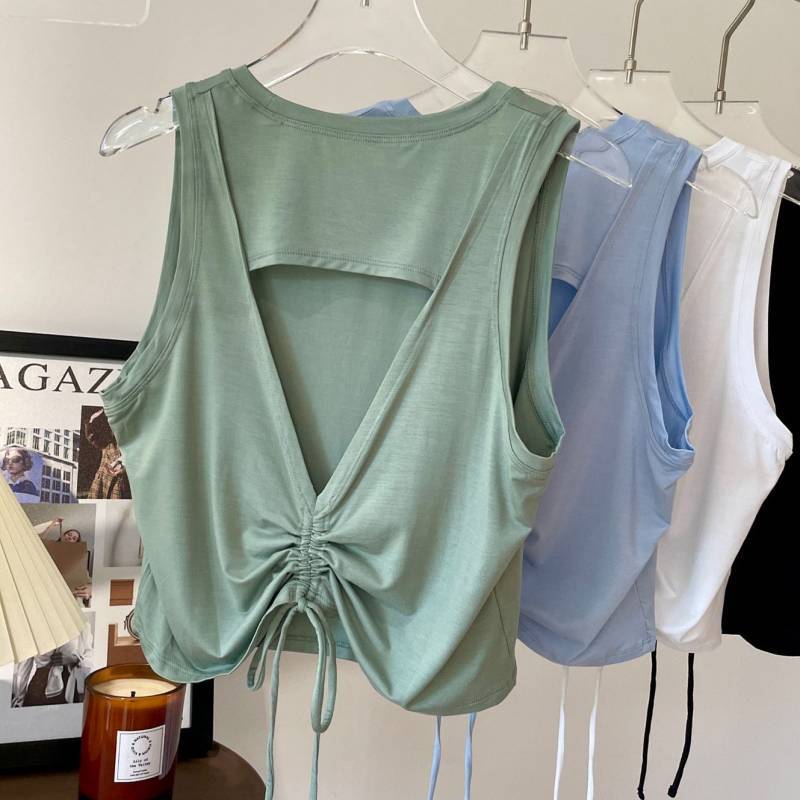 Exercise Sleeveless Top Women's Vest T-shirt Quick-Drying Blouse Yoga Clothes Fitness Bottoming Shir
