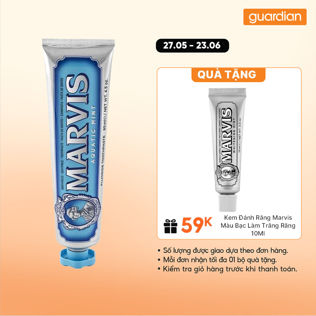 Kem Đánh Răng Cải Thiện Mùi Hương Khoang Miệng Với Chiết Xuất Quế Marvis Cinnamon Mint 85ml | Guardi