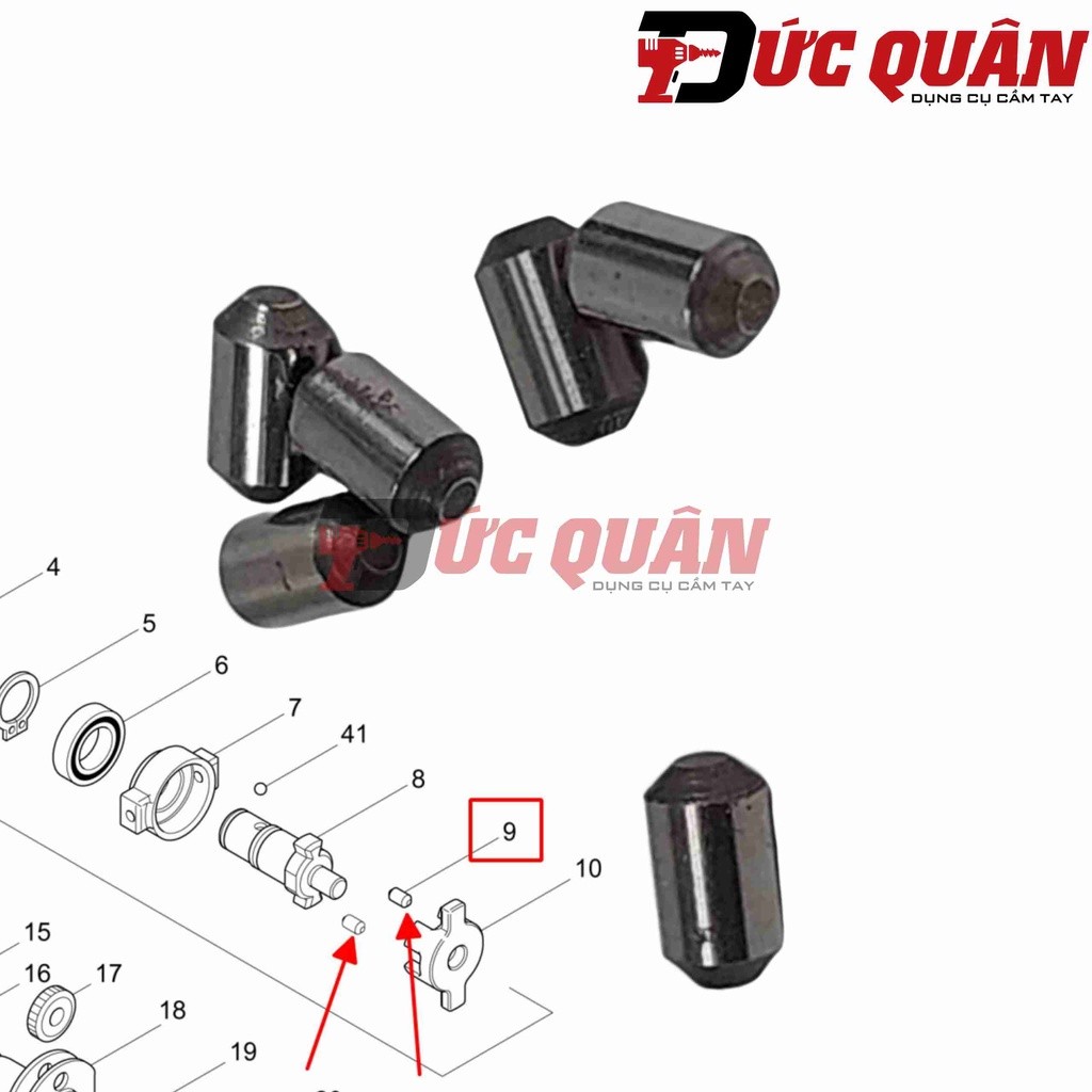 Chốt Sắt Makita 268160-6 Chính Hãng Dùng Cho TD022D TD021D TD020D TD023 | Pin 3.5 Máy Bắn Vít Makita