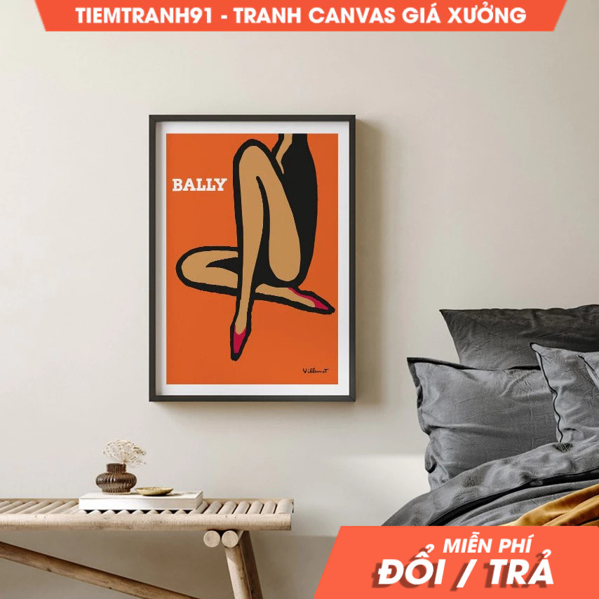 Tranh treo tường, Bally Legs Woman Poster, Bally Legs Orange, Bally Shoes, Gallery Quality Art, Wall