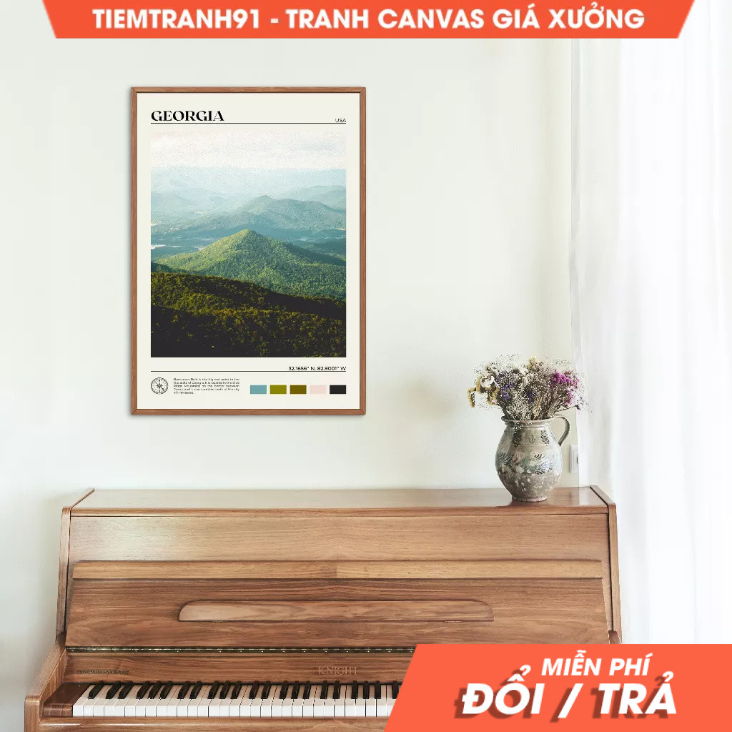 Tranh treo tường, Oil Paint, Georgia Wall Art, Georgia Poster, Georgia Photo, Georgia Wall Decor, Un