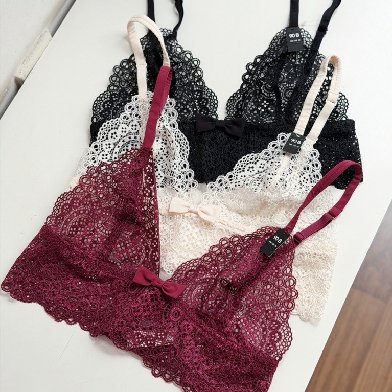 Áo ngực dáng bralette không mút không gọng size B75/34B ( 1 số không  tag )