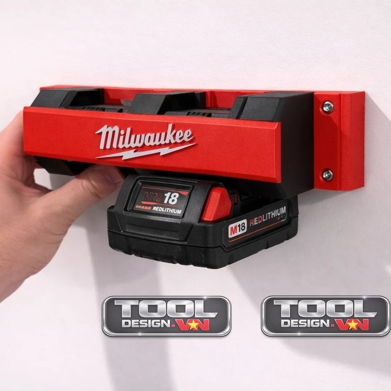 Khay đựng Pin Milwaukee M18 4-Slot - Tool Design Vn