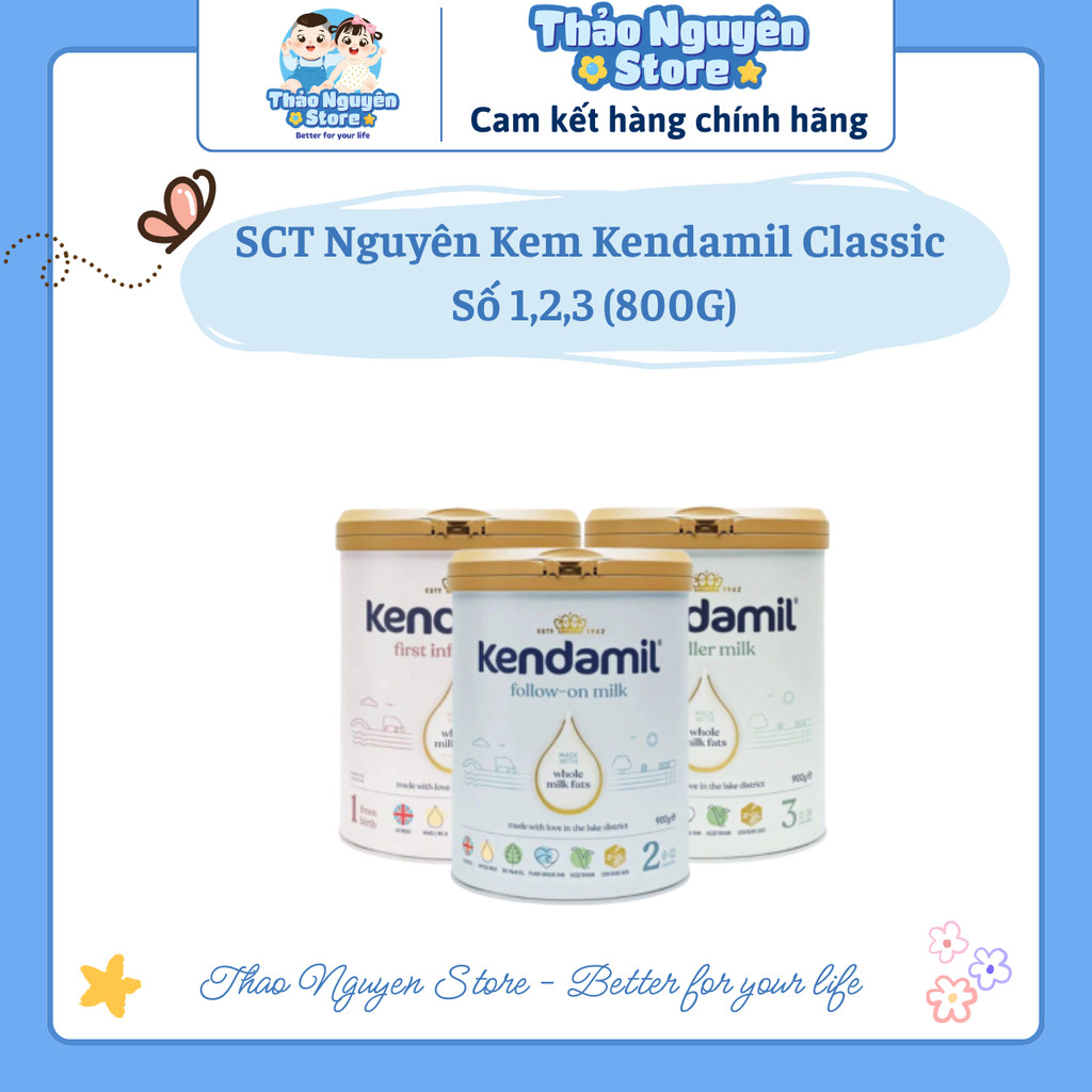 SCT Nguyên Kem Kendamil Classic Số 1,2,3 (800G)