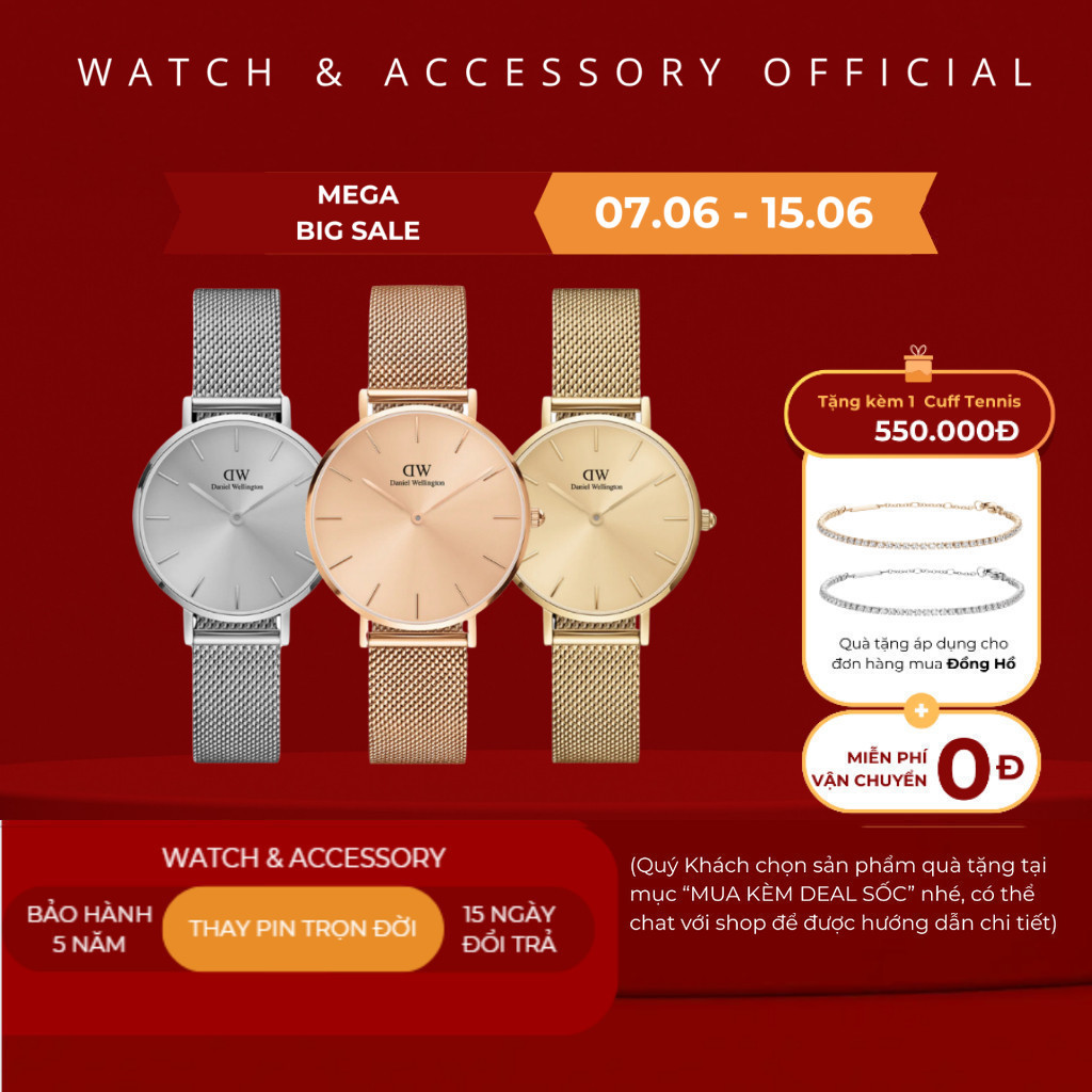 [Tặng Kèm Hộp Nơ] Đồng Hồ Nữ Daniel  Classic Petite Uniton D_W Chính Hãng - DANIEL WATCH SG.