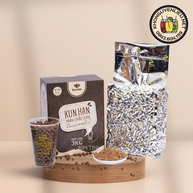 trân châu tươi Caramel KUNHAN,trân châu nấu