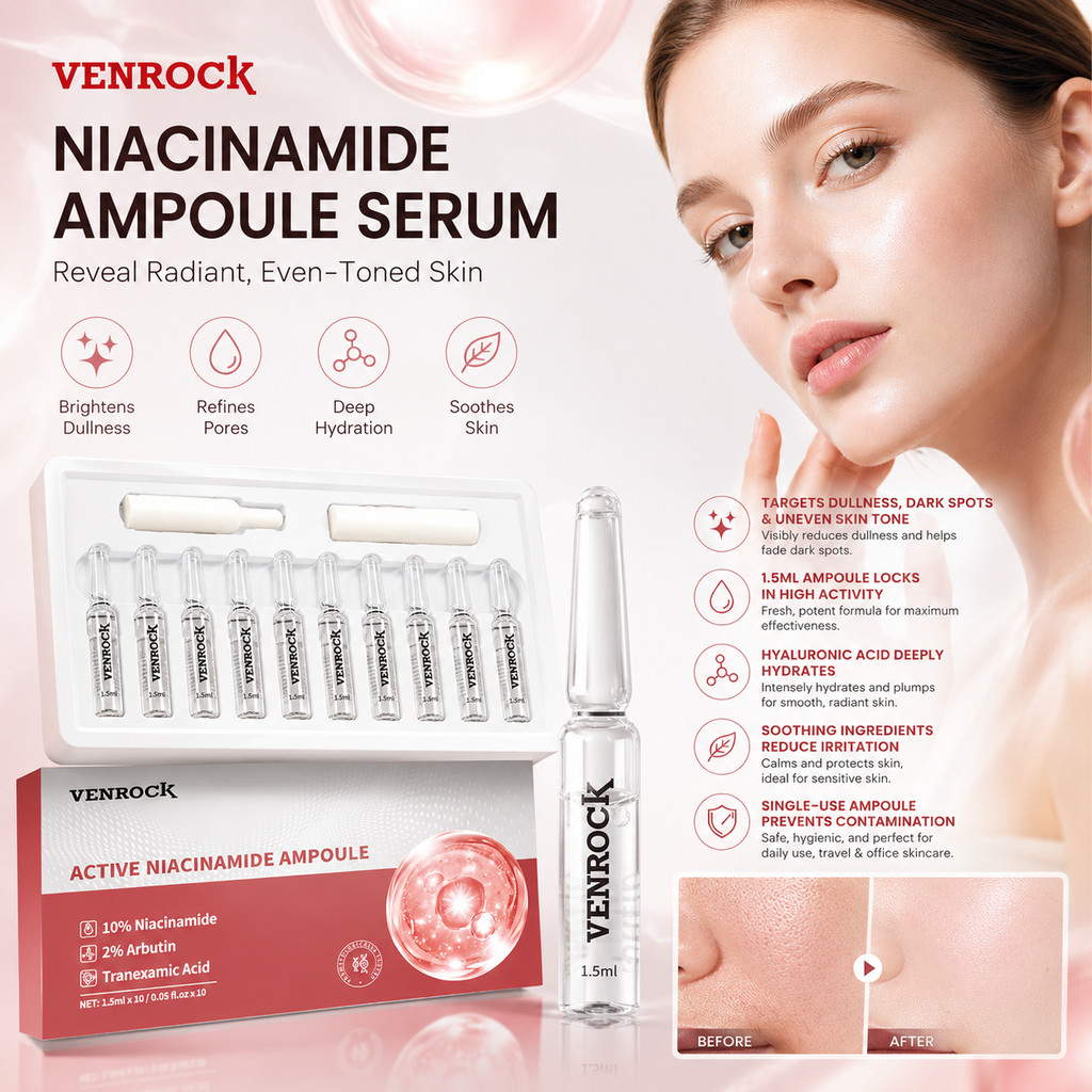 [venrock] Niacinamide Brightening Ampoule Fade Dark Spot Serum 1.5ml × 10