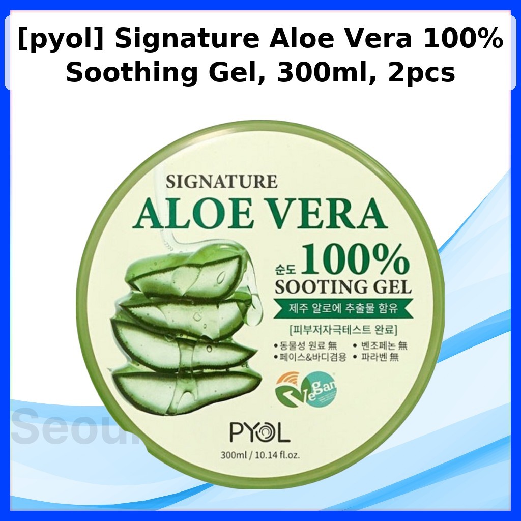 [pyol] Gel làm dịu da lô hội Signature 100%, 300ml, 2 chiếc / Gel lô hội Hàn Quốc / Sửa chữa da của 