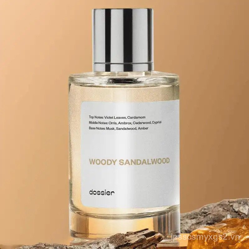 Gỗ đàn hương Woody, Dossier, Nước hoa Uni, Eau de Parfum, 50ml, Gỗ đàn hương, Lá tím, Cardamom, Orri