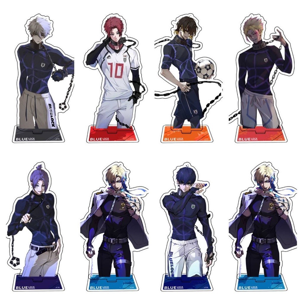 Mô Hình Acrylic Blue Lock – Standee Isagi Yoichi, Bachira Meguru, Trang Trí Bàn, Quà Tặng Anime