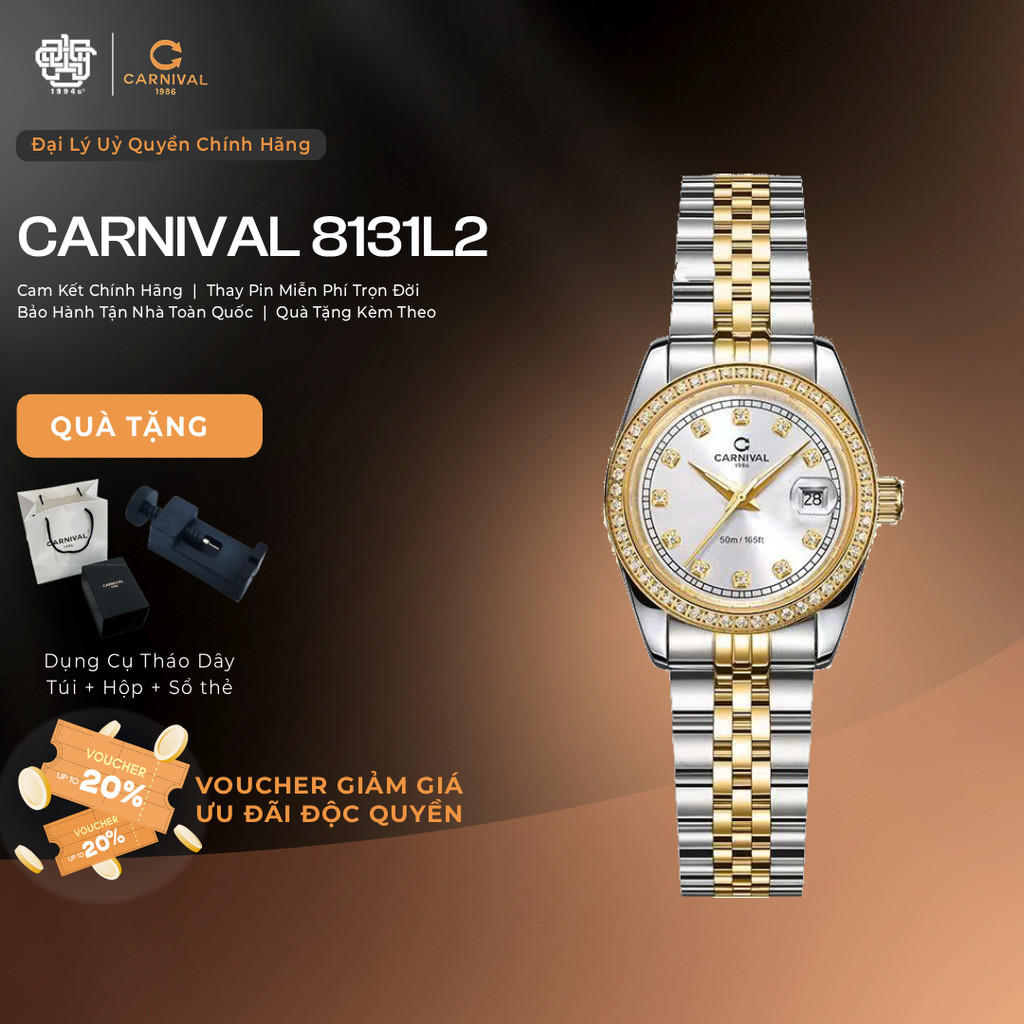 Đồng Hồ Nữ Carnival 8131L2-CV-T Hàng Chính Hãng 1994s WATCH