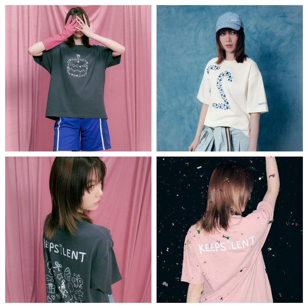 Orm Kornnaphat Cổ Tròn Cotton T Tay Ngắn Hàng Đầu Nam / Nữ Cặp Đôi Áo Sơ Mi Ngắn