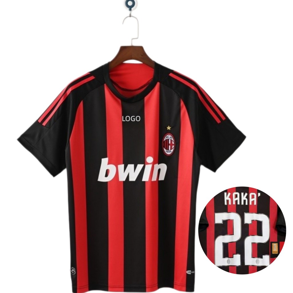 2008 / 09 A.C.Milan Home Retro Edition Áo bóng đá và áo sơ mi cho S-2XL #22 KAKA