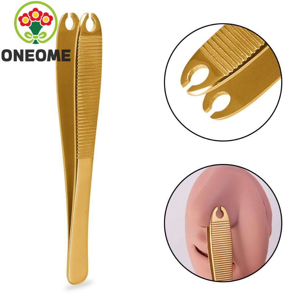 ONEOME Body Piercing Tool, Septum Piercing Tool Ear Stud Dermal Forceps, Khử trùng rốn Stud Thép khô