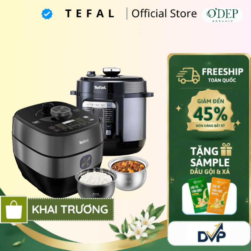 Nồi áp suất điện Tefal 6 Lít Chính hãng, cảm ứng đa năng nấu chậm, hầm, làm bánh CY601868/CY638868  