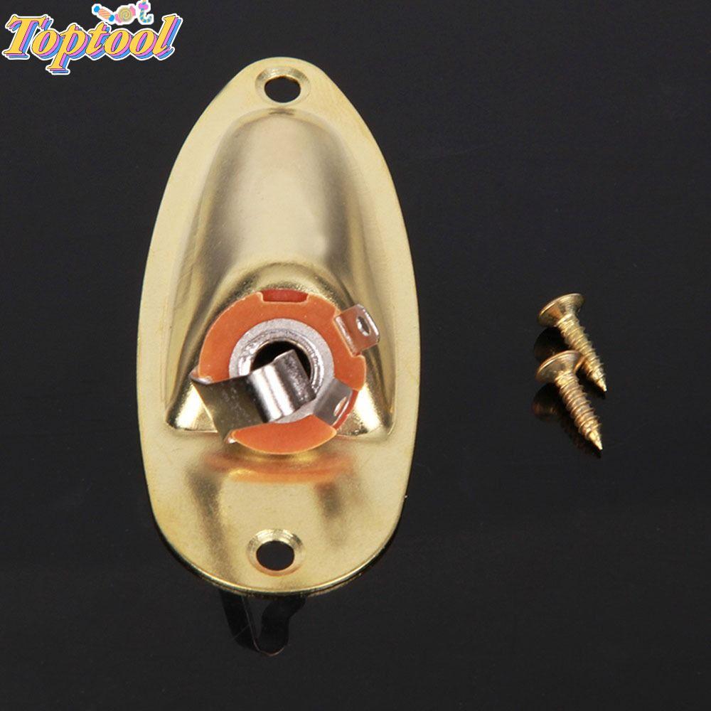 TOPTOOL Guitar Đầu Vào Jack, Thuyền Hình 6.35mm 1 / 4 "Guitar Jack Đĩa, Linh Kiện Thay Thế Đàn Guita