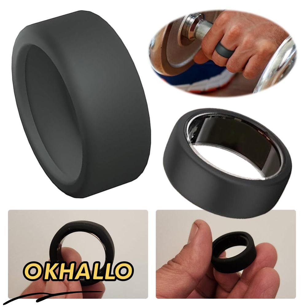 OKHALLO Silicone Ring Cover, Phụ kiện làm việc Trang sức Tổ chức Vỏ silicon cho bảo vệ vòng Oura, Vỏ