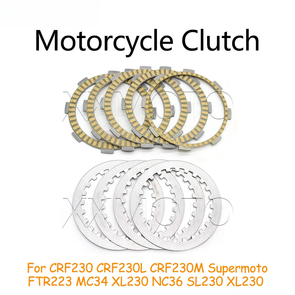 Dành Cho Xe Honda CRF230 CRF230L CRF230M Supermoto FTR223 MC34 XL230 Xe Máy Ly Hợp Đĩa Thép Ma Sát B
