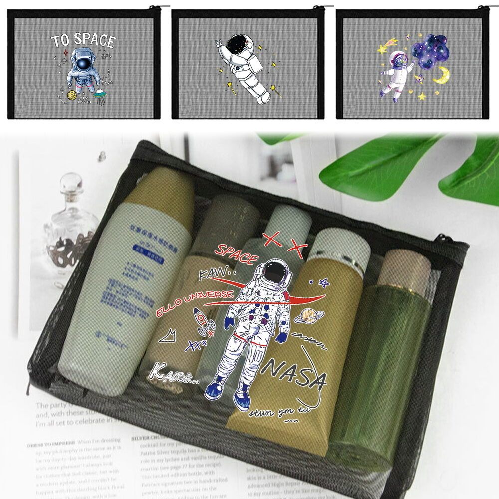 Hot Tas kosmetik Mesh cosmetic bag storage bag mesh cosmetic bag Travel Portable Cosmetic Bag astron