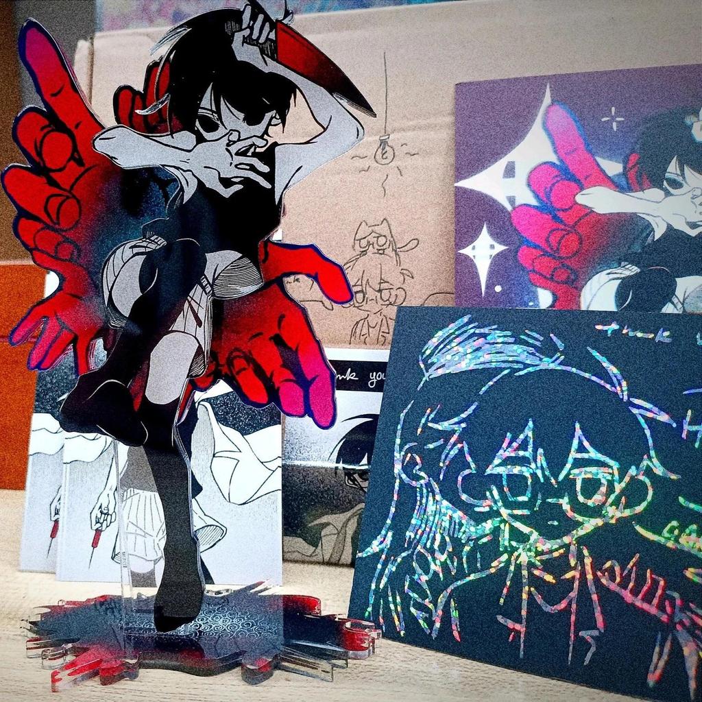 Omori Standeeee mica  Display Anime Goods Collection Desk ation s Accesorios Bàn làm việc