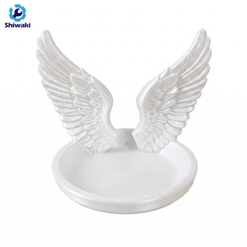 Angel Plume Khay Trang Sức Bóng Thiên Thần Plume Trang Sức Món Ăn Mịn Khuôn Có Cánh Giá Đỡ