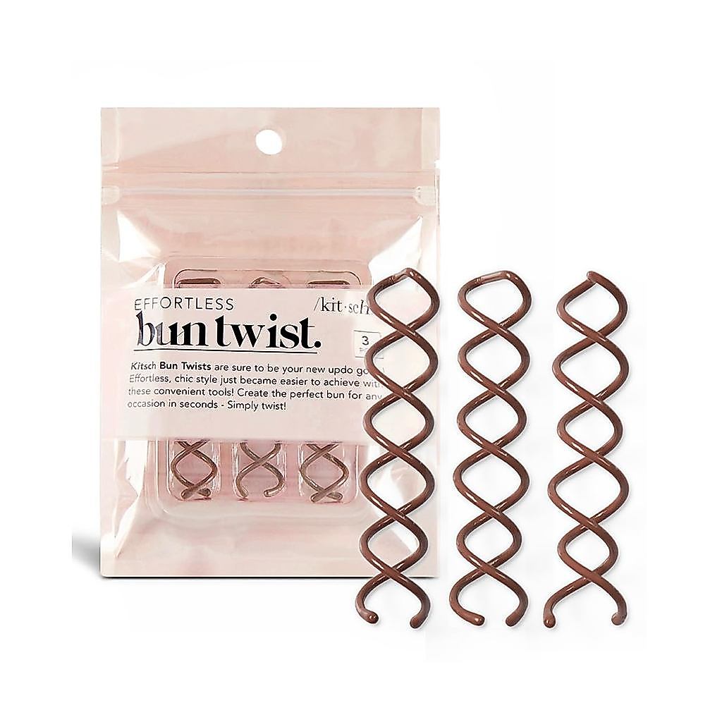 Kitsch Spiral Bobby Pins for Girls and Women - Hair Bun Maker | Rounded Tips, Chip-Resistant Bun Twi