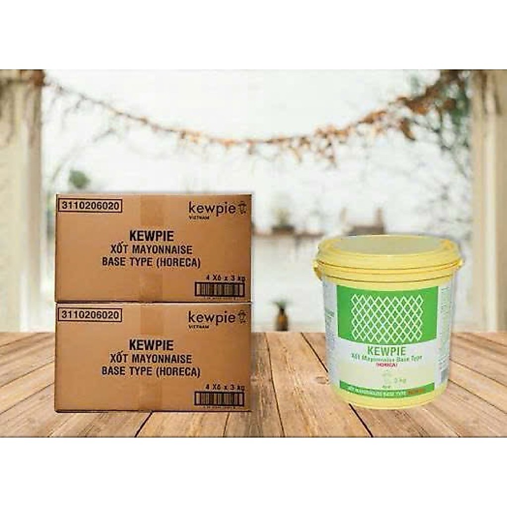 XỐT MAYONNAISE BASE TYPE HORECA KEWPIE 3KG X 2 XÔ