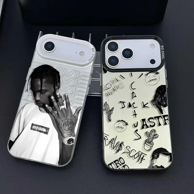 Ốp Điện Thoại Travis Scott Singer Cho iPhone 17 16 15 14 13 12 11 Pro Max Air Matte Laser Aurora Chố