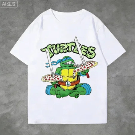 Áo thun Cotton hoạt hình Ninja Turtle-Nick Channel Sản phẩm bán chạy nhất-Size cho bé trai và bé gái