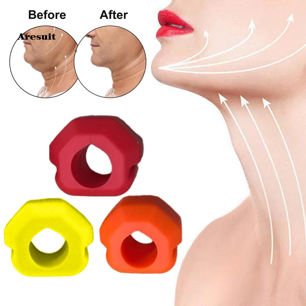 [Aresuit] Jawline Shaper Tool Silicone Jawline Shaper Silicone Jawline Fitnesser Ball dành cho nam n