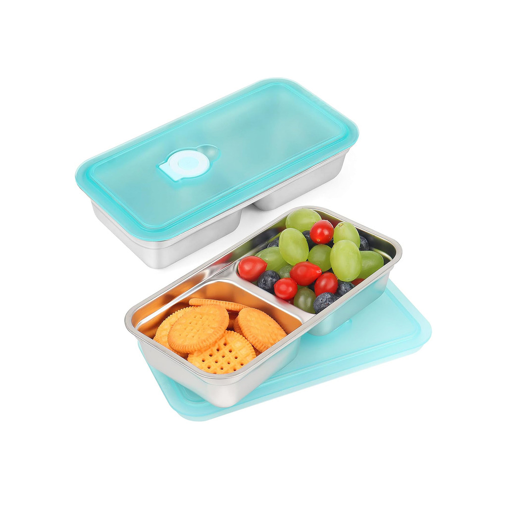 Xuất Khẩu 2 Gói Inox 304 Hộp Bento Hộp Cơm Trưa Hộp Trái Cây Hộp Ăn Nhẹ Hộp Bảo Quản Hộp Bento Hộp C