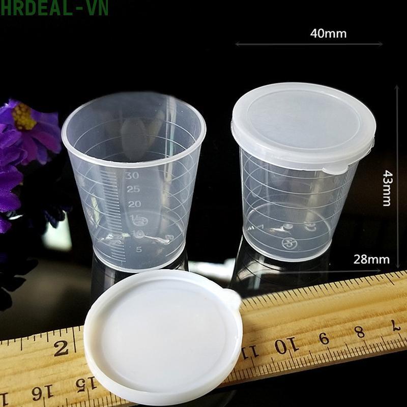 High 10* 30ml Plastic Measure Graduated Measuring Rice Medicine Cups Liquid