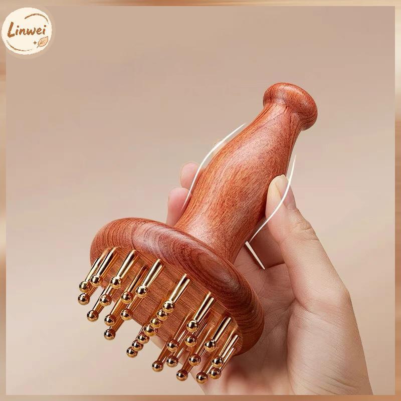 [Linwei] Dụng cụ massage Gua Sha bằng gỗ cầm tay Đầu Ne Leg Body Meridian Massage bạch huyết Giảm đa