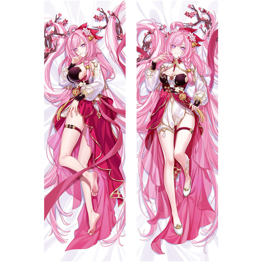 Elysia Lớn Dakimakura Anime Cô Gái Tuổi Thọ Dài Kích Thước Bằng Thân Gối Tùy Chỉnh In Quà Tặng Waifu