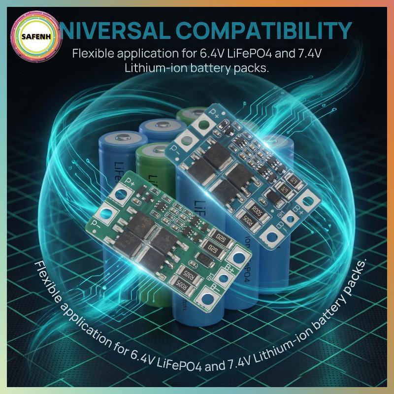 SAFENH 2S 10A LiFePO4 BMS có cân bằng cho pin 18650 / 32650 Pa VN