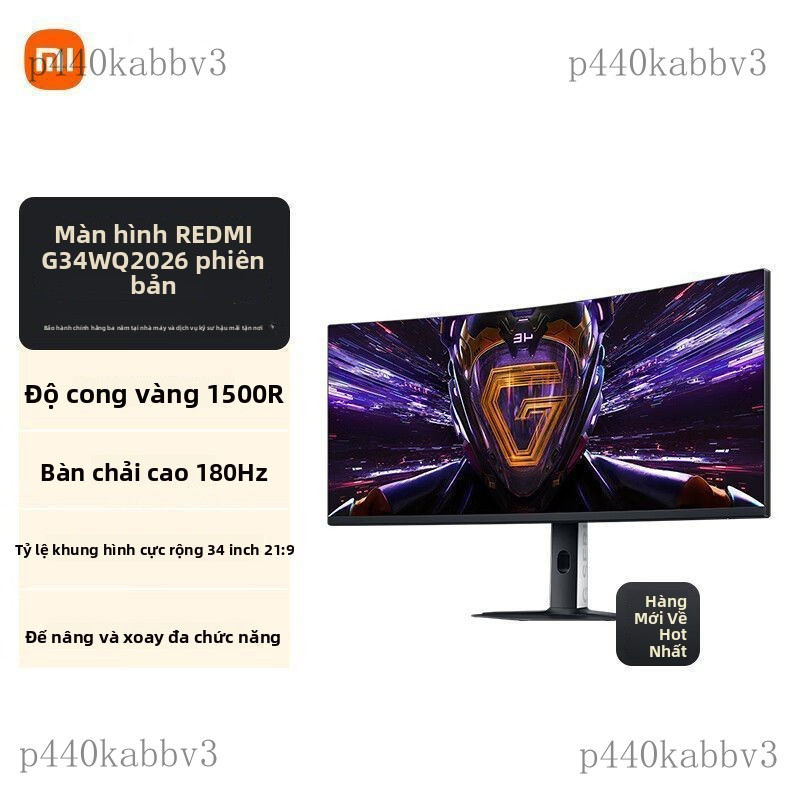 Monitor máy tính Xiaomi REDMI 34màn hình chơi game inch 180Hz Tần số quét cao Màn hình cong G34WQ Ki