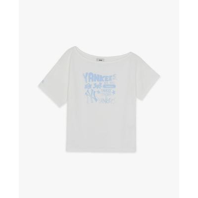 MLB - Áo trễ vai nữ tay ngắn Street Graphic_3FTSB6763-50WHS