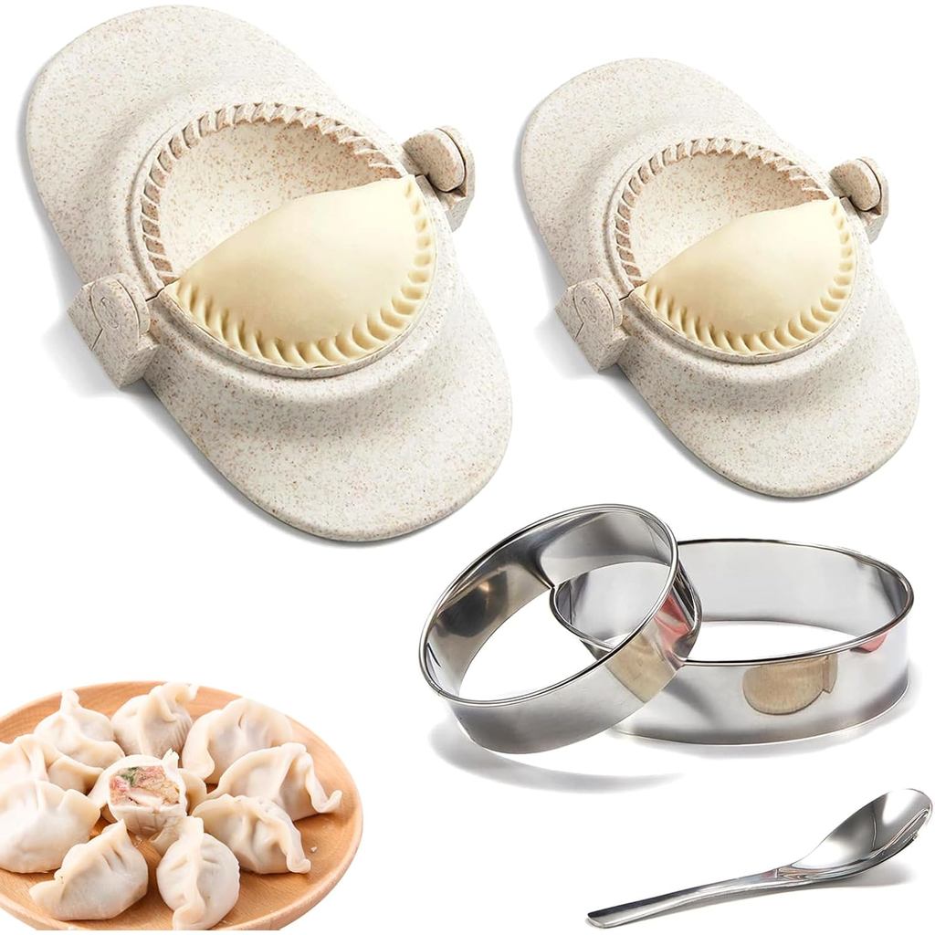 Bộ máy ép & bánh bao Empanada Maker - 2 kích cỡ (4 "+ 3") Chống dính cho Empanada, Pierogi, Pastelit