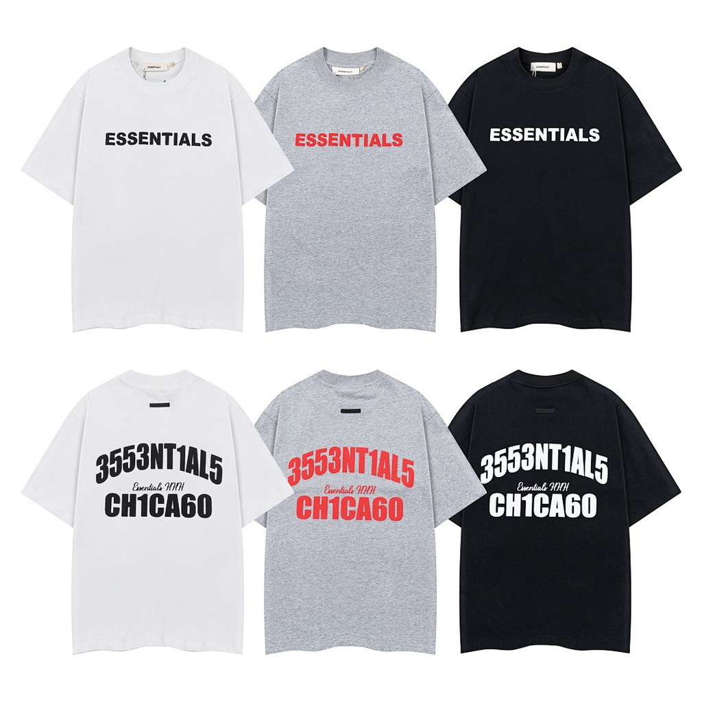 PGML 2026American Style ESSENTIALS Double Line FOG New silicone letter print loose casual short slee