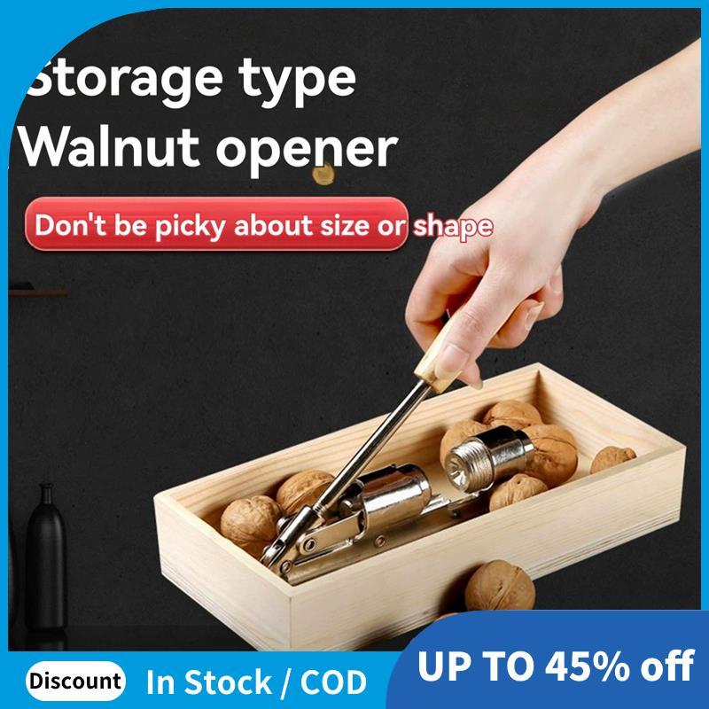 Nut Cracker Walnut Sheller Pecan Cracker cho tất cả các loại hạt Nut Tool Đế gỗ để bàn & Tay cầm cho