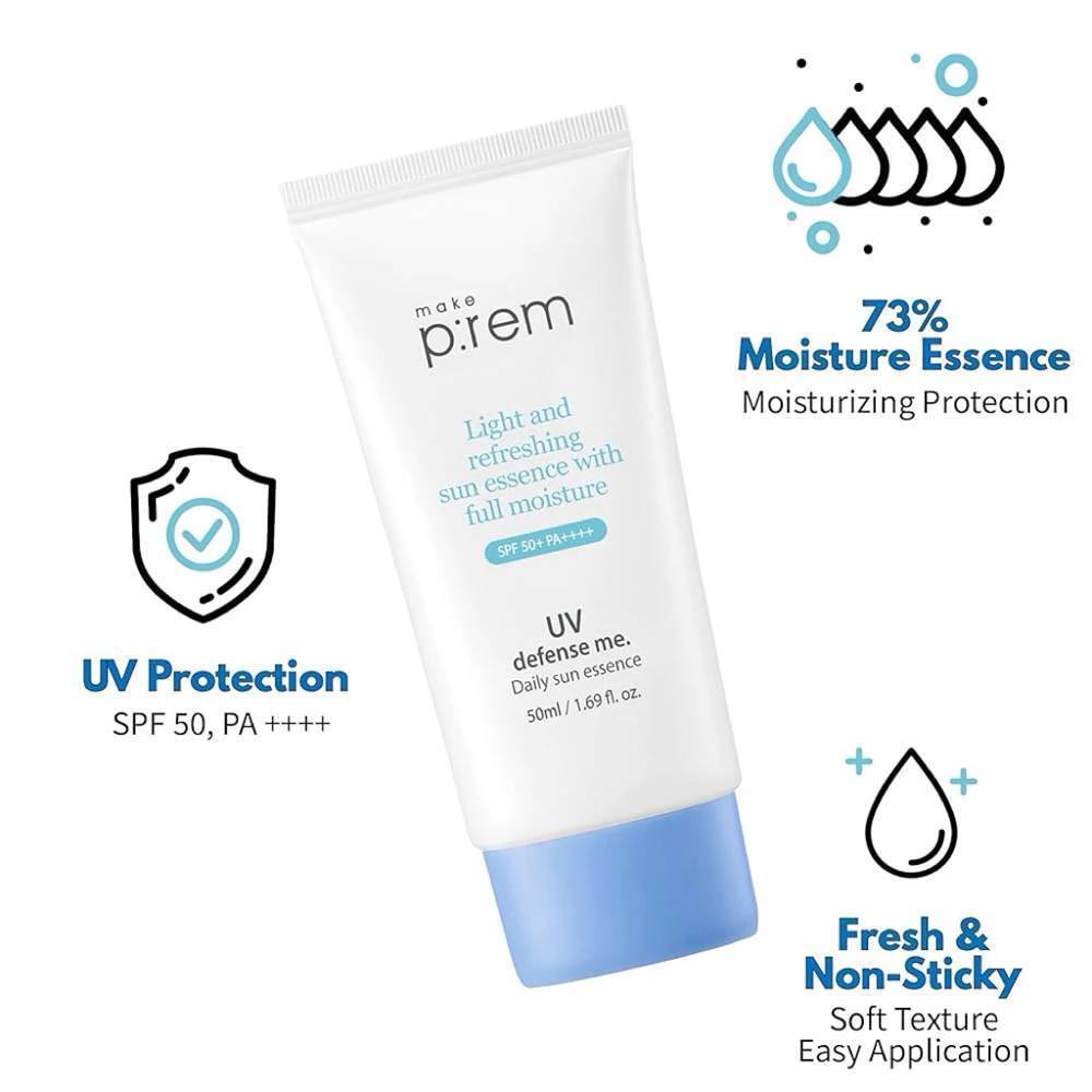 ✡ ✡ · Make Prem UV Defense Me. Kem chống nắng No Sebum 50ml tông màu hồng dịu nhẹ