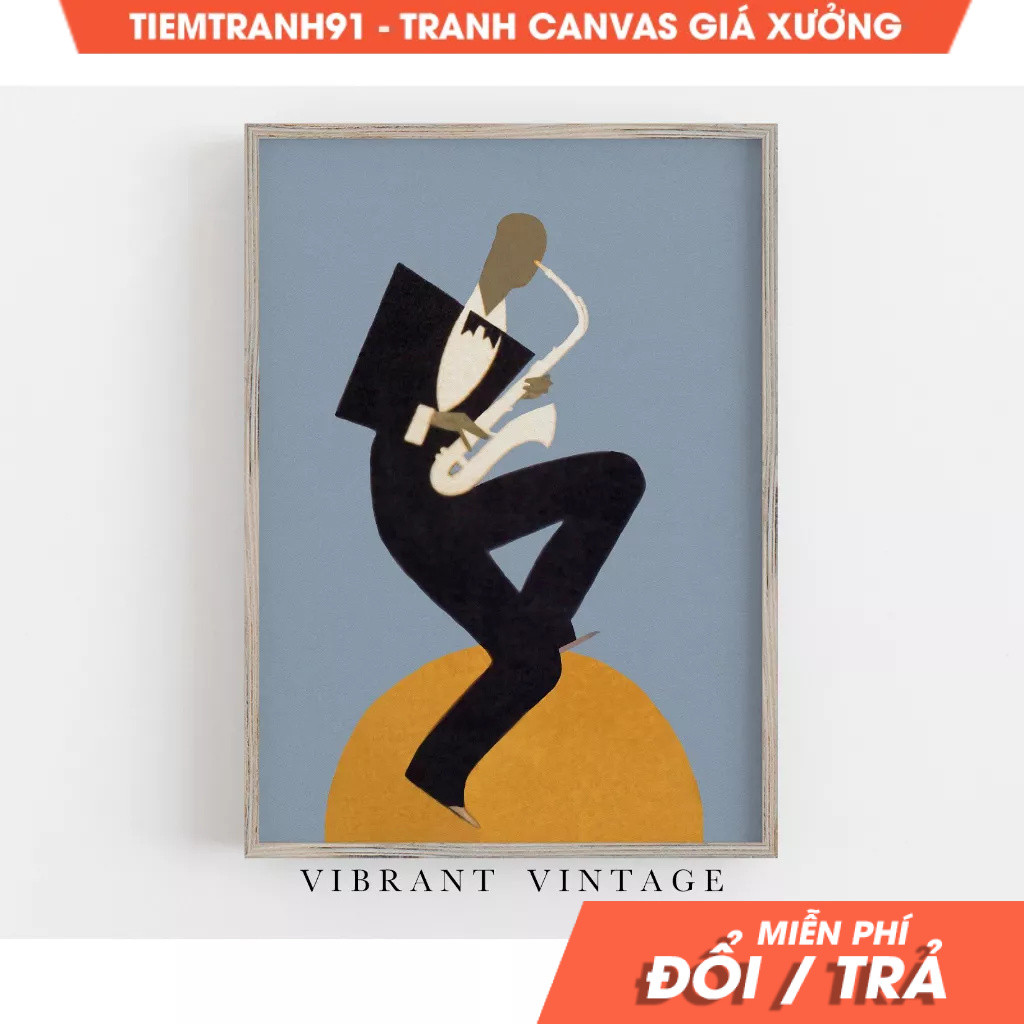 Tranh treo tường, Jazz Saxophone, Music Print, Vintage Wall Art, Jazz Wall Art, Retro Wall Decor, tặ