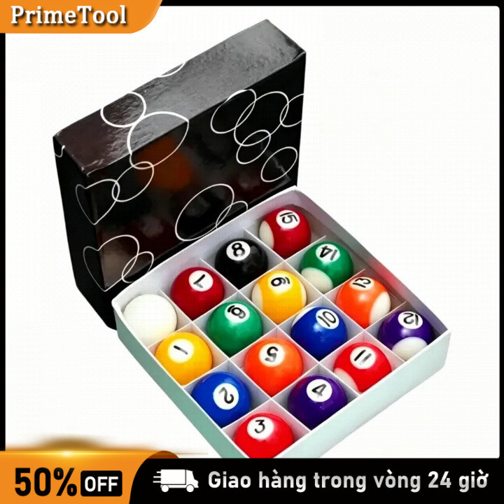 Bộ 16 bi a nhựa 25mm màu sắc đẹp cho bé tập chơi 25mm, Bóng nhựa, Độ tròn cao, Đồ chơi trẻ em