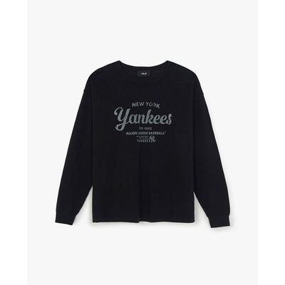 MLB - Áo sweatshirt nữ cổ tròn tay dài Varsity_3FKPV0363-50BKS