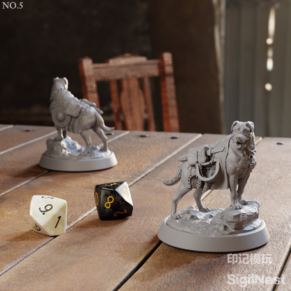 Bộ sưu tập đối tác động vật [Dungeons and Dragons / DND] Mô hình thu nhỏ của nhóm chạy bộ cờ vua