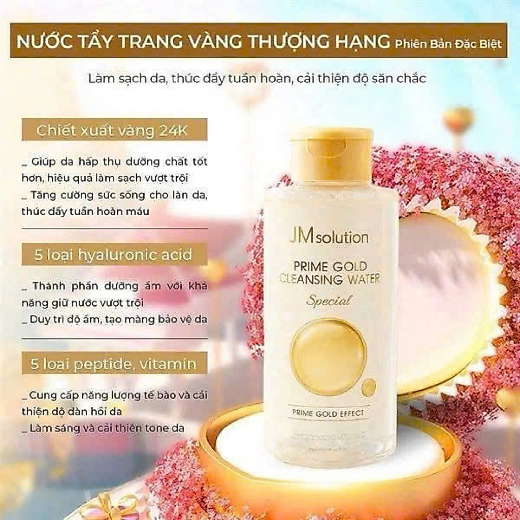 Tẩy trang JM Solution Prime Gold 850ml