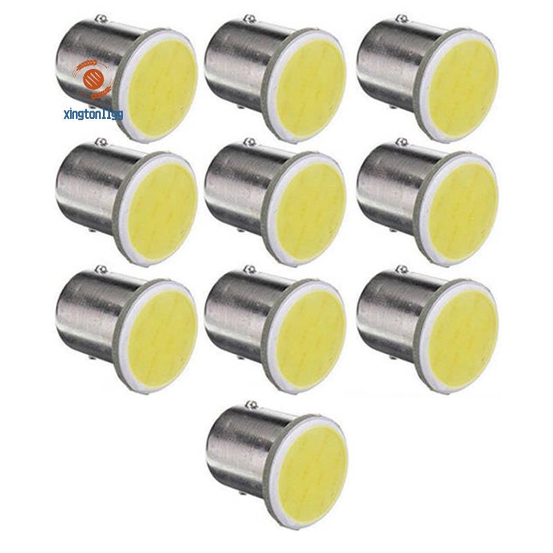 10 Chiếc Trắng 1156 BA15S P21W LED Ô Tô 1156 Đèn COB 12 SMD 12V Điện Áp