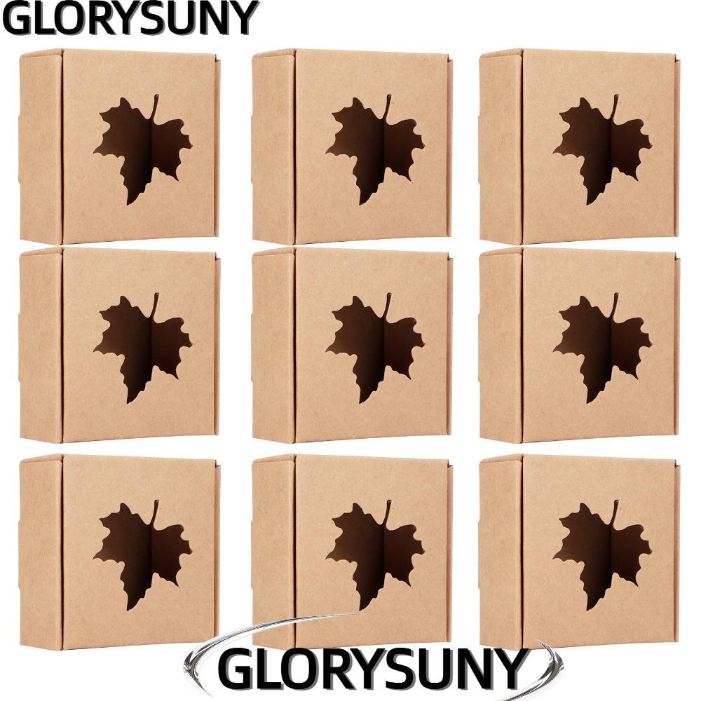 GLORYSUNY 50 Hộp Đóng Gói Giấy Kraft, Hộp Giấy Kraft Thân Thiện Với Môi Trường, Màu Nâu Dễ Dàng Lắp 