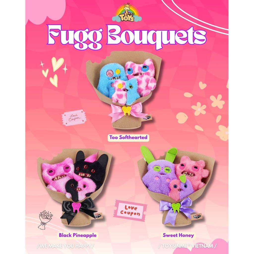 [ TOYS IN ME x FUGGLER ] ZURU TOYS Fuggler Bouquet Set - Đồ Chơi Gấu Bông Sưu Tầm